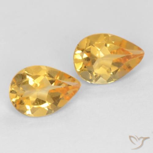 1.18克拉天然黄水晶，梨形，VVS-VS