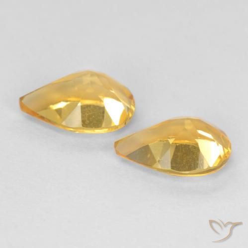 1.18克拉天然黄水晶，梨形，VVS-VS