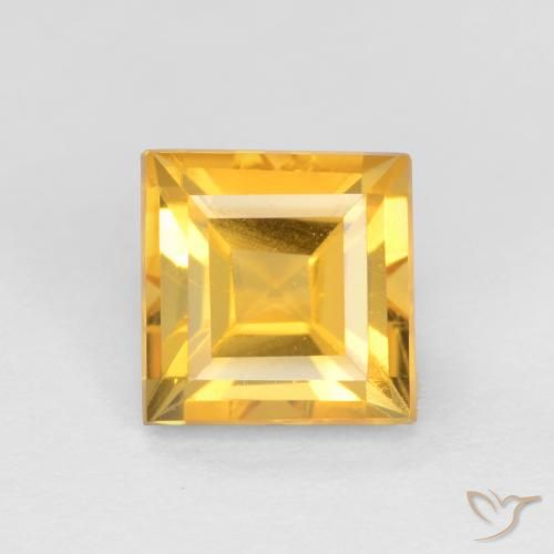 1.75ct 天然 亮金 黄水晶, 正方形, VS