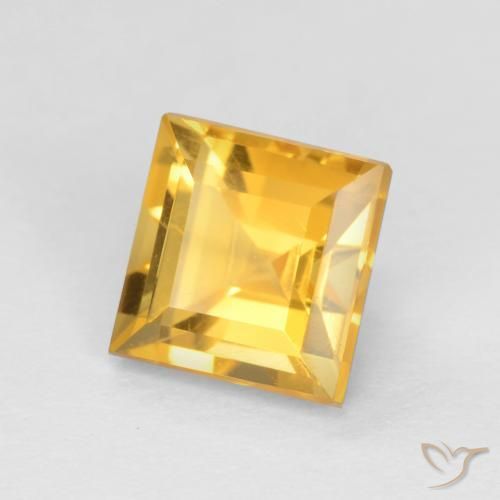 1.75克拉天然黄水晶，正方形，VS