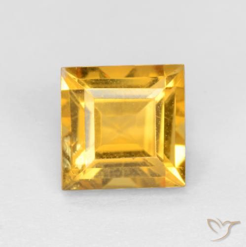1.67ct 天然 中金 黄水晶, 正方形, VS