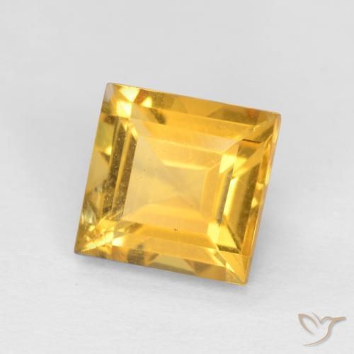 1.67克拉天然黄水晶，正方形，VS