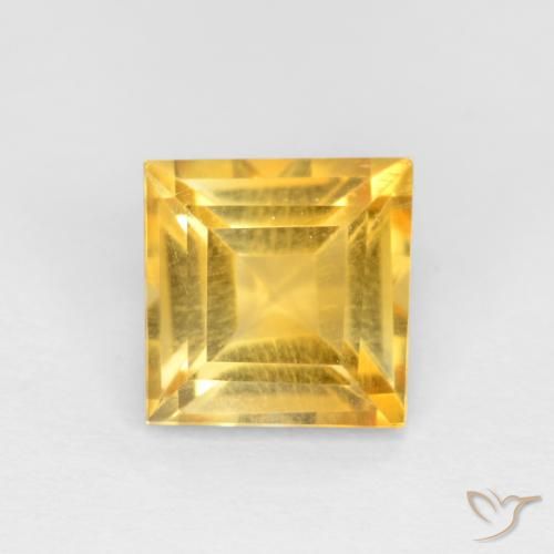 1.19ct 天然 金橙色 黄水晶, 正方形, VS