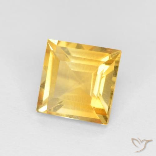 1.19克拉天然黄水晶，正方形，VS