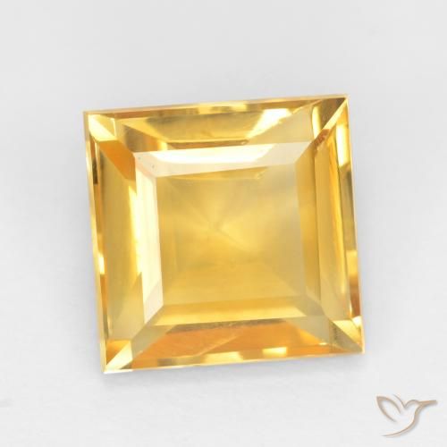 3.19ct 天然 中金 黄水晶, 正方形, VS