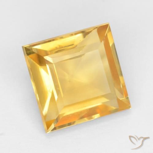 3.19克拉天然黄水晶，正方形，VS