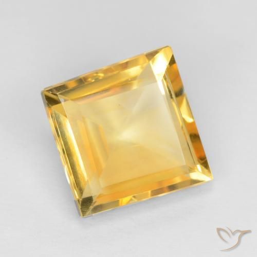 3.02克拉天然黄水晶，正方形，VS