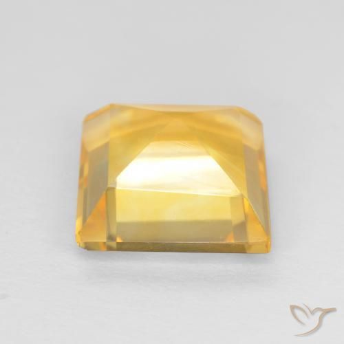 3.02克拉天然黄水晶，正方形，VS