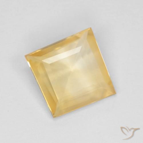 1.17克拉天然黄水晶，正方形，VS