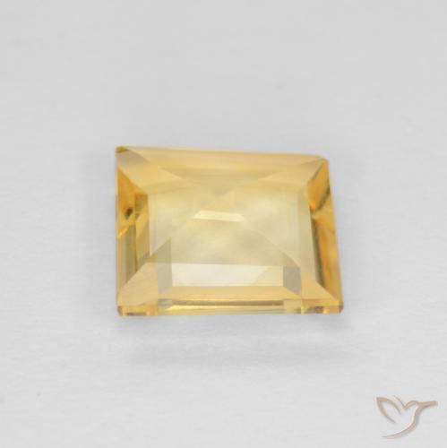 1.17克拉天然黄水晶，正方形，VS