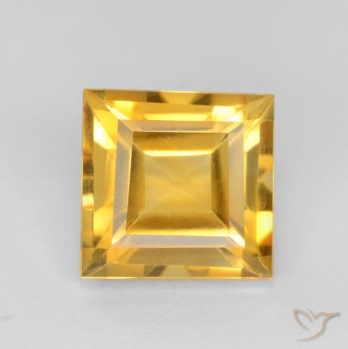 2.36ct 天然 中金 黄水晶, 正方形, VS