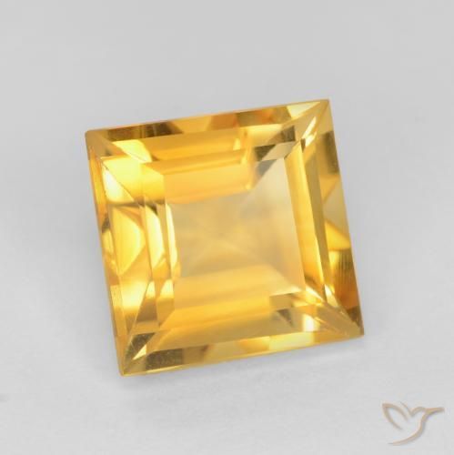 2.36克拉天然黄水晶，正方形，VS