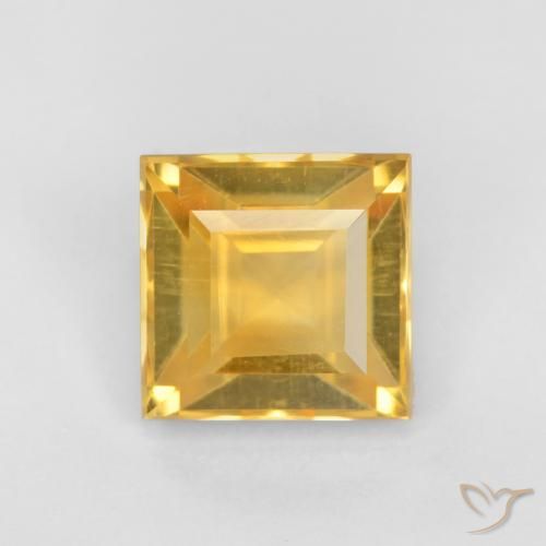 1.46ct 天然 中金 黄水晶, 正方形, VS
