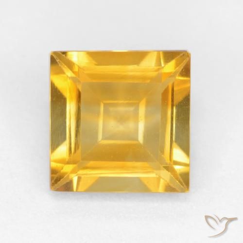 1.44ct 天然 金橙色 黄水晶, 正方形, VS
