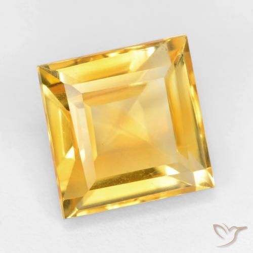 3.54克拉天然黄水晶，正方形，VS
