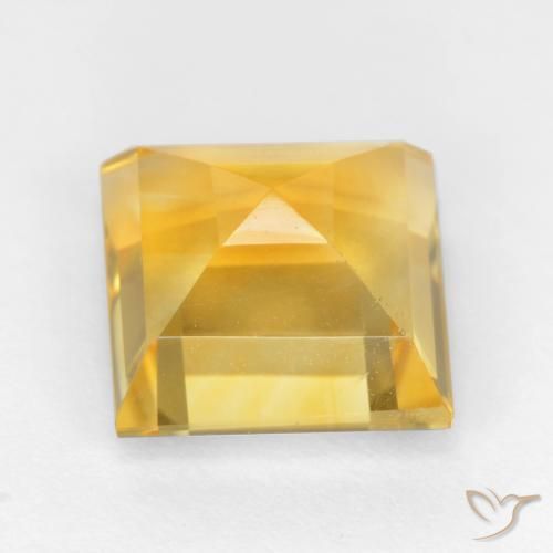 3.54克拉天然黄水晶，正方形，VS