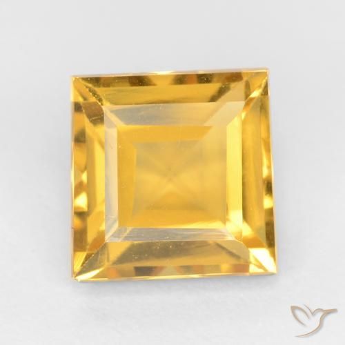 1.51ct 天然 金橙色 黄水晶, 正方形, VS