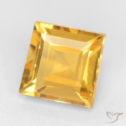 1.51克拉天然黄水晶，正方形，VS