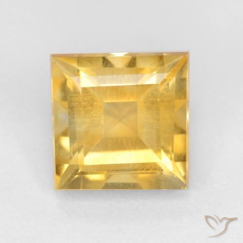 1.42ct 天然 黄金色 黄水晶, 正方形, VS