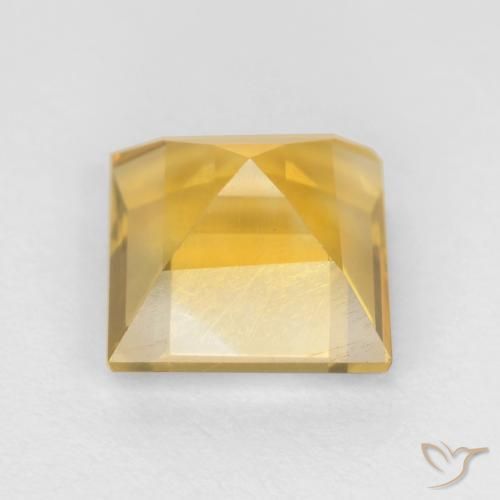 1.42克拉天然黄水晶，正方形，VS