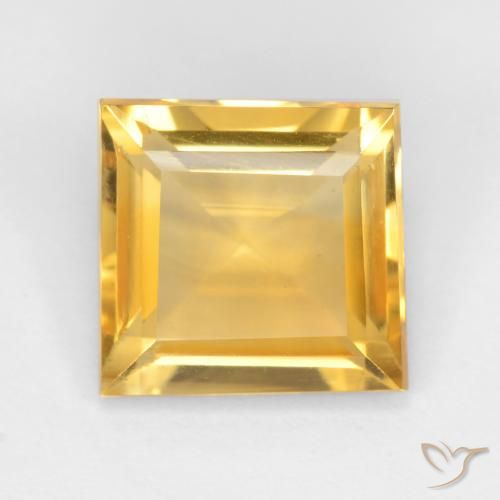 2.87ct 天然 亮金 黄水晶, 正方形, VS