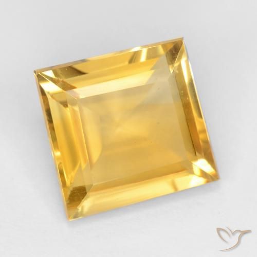 2.87克拉天然黄水晶，正方形，VS