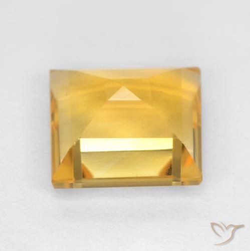 2.87克拉天然黄水晶，正方形，VS
