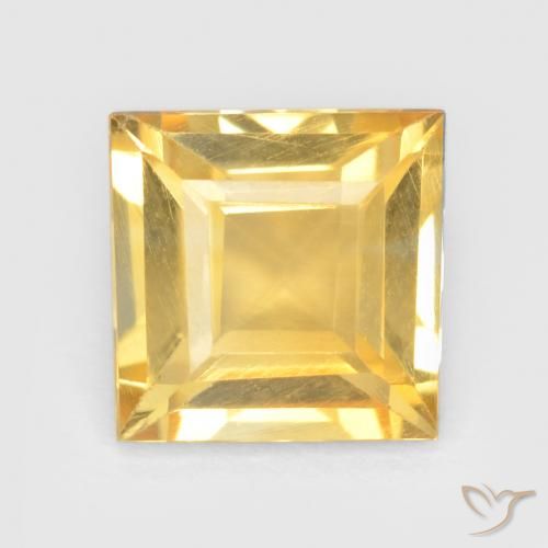 1.36ct 天然 黄金色 黄水晶, 正方形, VS
