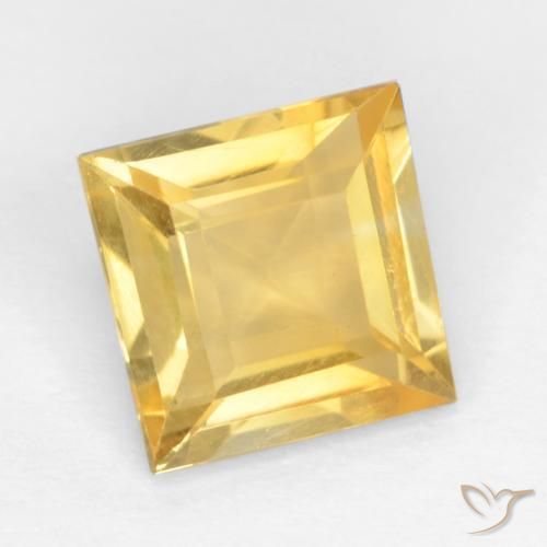 1.36克拉天然黄水晶，正方形，VS