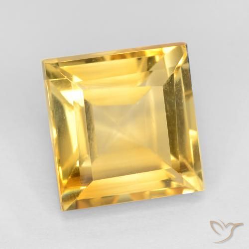3.76克拉天然黄水晶，正方形，VS