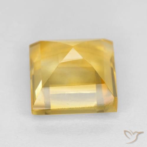 3.76克拉天然黄水晶，正方形，VS
