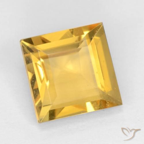 1.51克拉天然黄水晶，正方形，VS