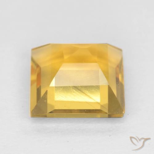 1.51克拉天然黄水晶，正方形，VS