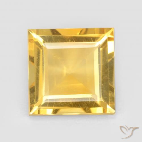 散装黄水晶 2.76ct 黄色 黄水晶 出售宝石, 经认证的黄水晶 来自巴西, 天然未经处理的宝石, 正方形 9 x 9 mm (标准化) 散装黄水晶 2.76ct 黄色 黄水晶 出售宝石, 经认证的黄水晶 来自巴西, 天然未经处理的宝石, 正方形 9 x 9 mm (标准化)