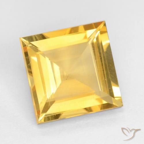 2.76克拉天然黄水晶，正方形，VS