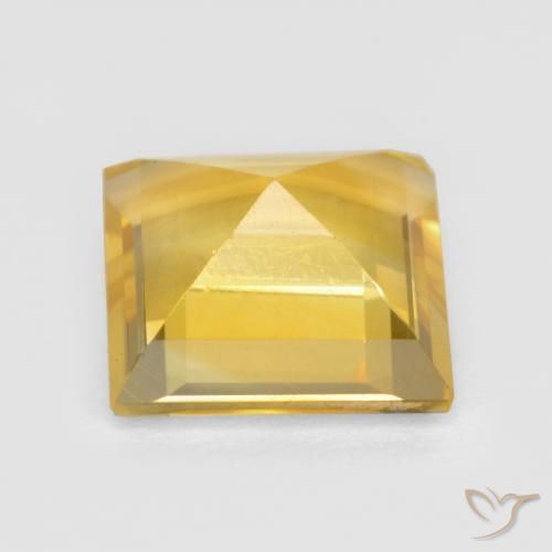 2.76克拉天然黄水晶，正方形，VS