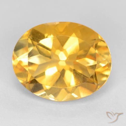 3.65ct 天然 金橙色 黄水晶, 椭圆形, VS