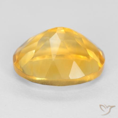 3.65克拉天然黄水晶，椭圆形，VS