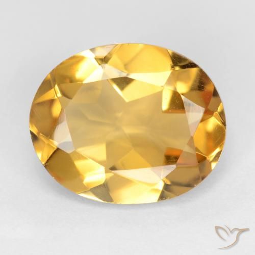 2.97ct 天然 中浅金色 黄水晶, 椭圆形, VS