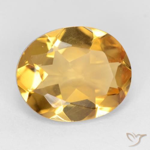 2.97克拉天然黄水晶，椭圆形，VS