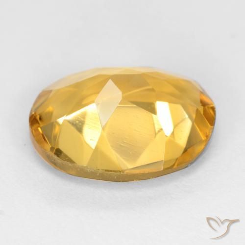 2.97克拉天然黄水晶，椭圆形，VS