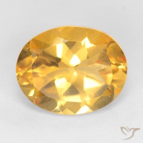 3.28ct 天然 深金橙色 黄水晶, 椭圆形, VS