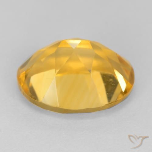 3.48克拉天然黄水晶，椭圆形，VS
