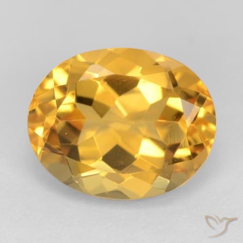 3.71ct 天然 深金橙色 黄水晶, 椭圆形, VS