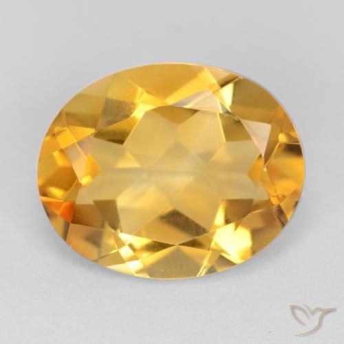 3.02ct 天然 深金色 黄水晶, 椭圆形, VS