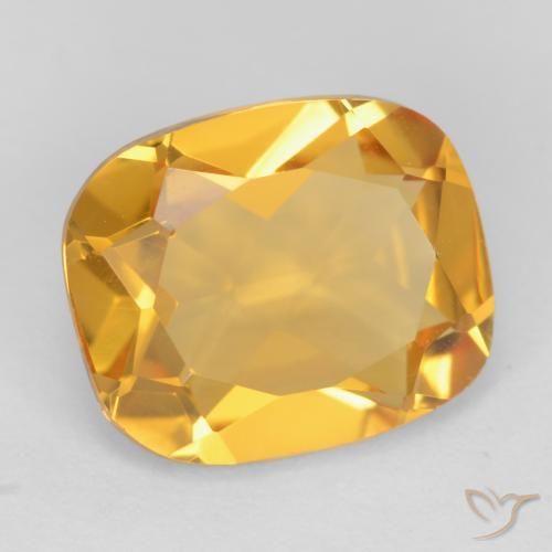 3.42克拉天然黄水晶，软垫，VS