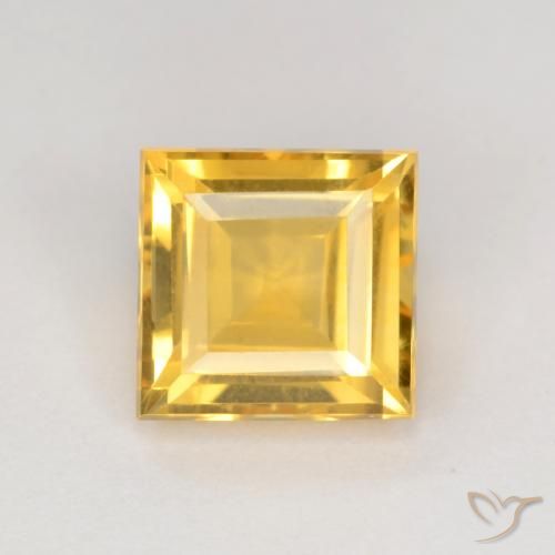 2.56ct 天然 金色 黄水晶, 正方形, VS