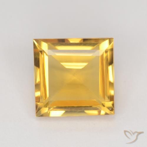 3.14ct 天然 金橙色 黄水晶, 正方形, VS