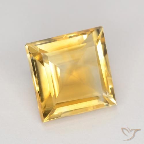 3.10克拉天然黄水晶，正方形，VS