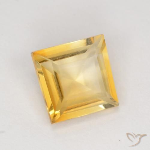 1.71克拉天然黄水晶，正方形，VS